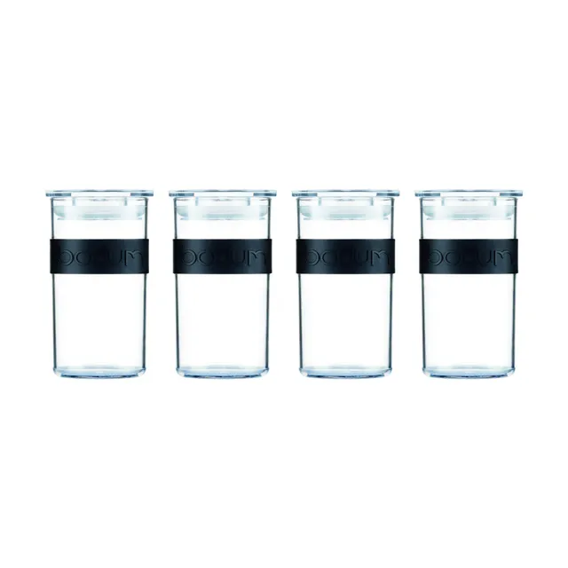 bodum-k11827-01-presso-set-de-4-bocaux-de-conservation-polycarbonate-0-25-l-inca image 1