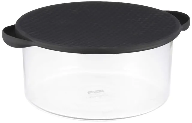 bodum-hot-pot-saladier-avec-couvercle-silicone-2-5-l-noir-verre-borosilicate image 1