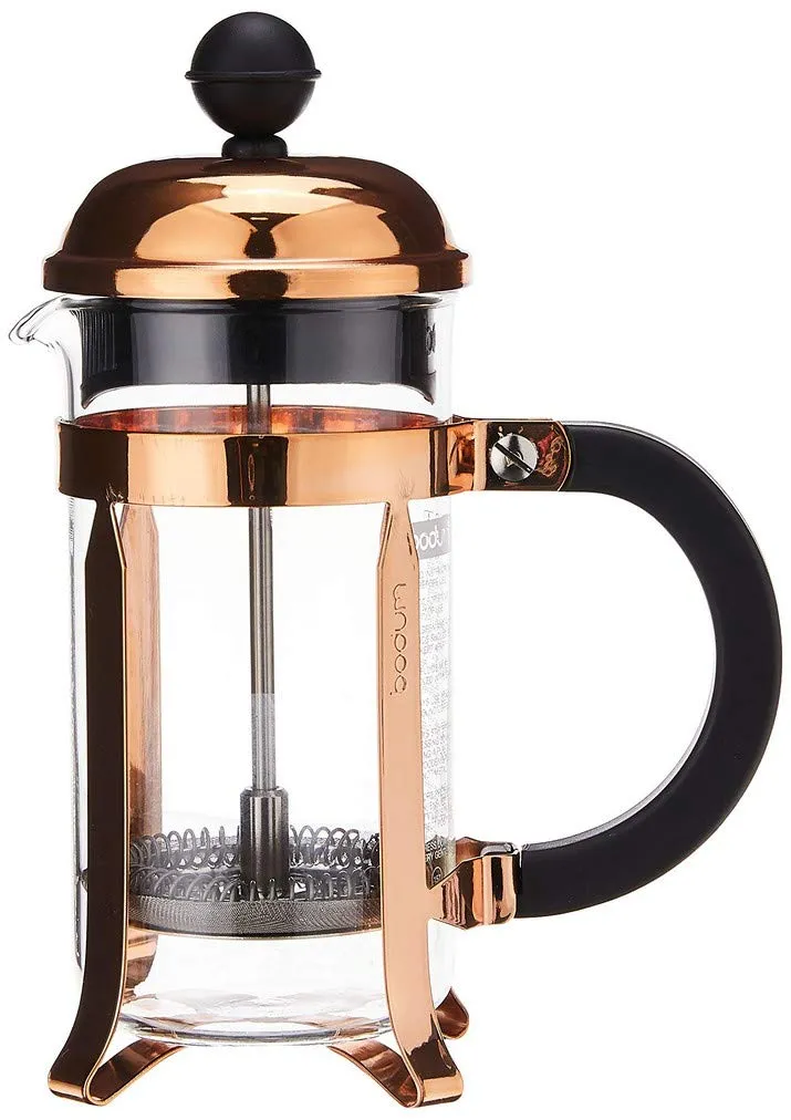 bodum-chambord-french-press-cafeti-re-piston-350-ml-3-tasses-cuivre-verre-borosi image 1