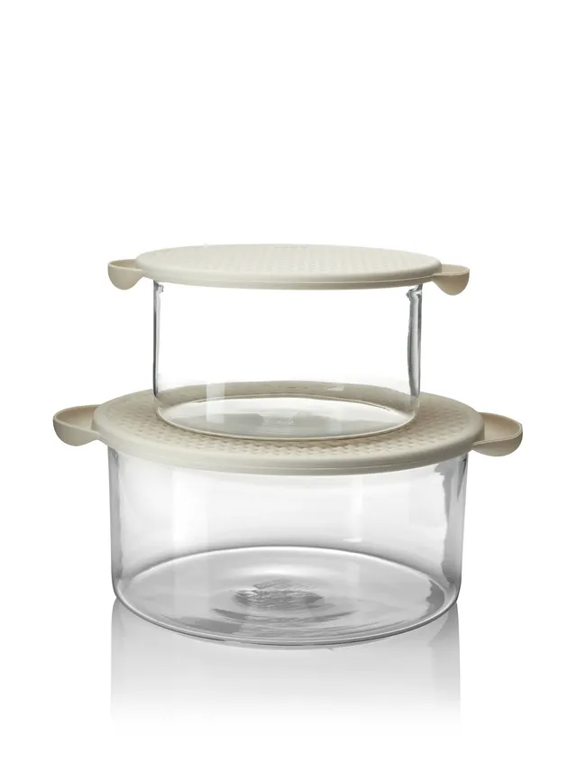 bodum-hot-pot-k10127-913-set-2-plats-en-verre-borosilicate-1-l-et-2-5-l-couvercl image 1