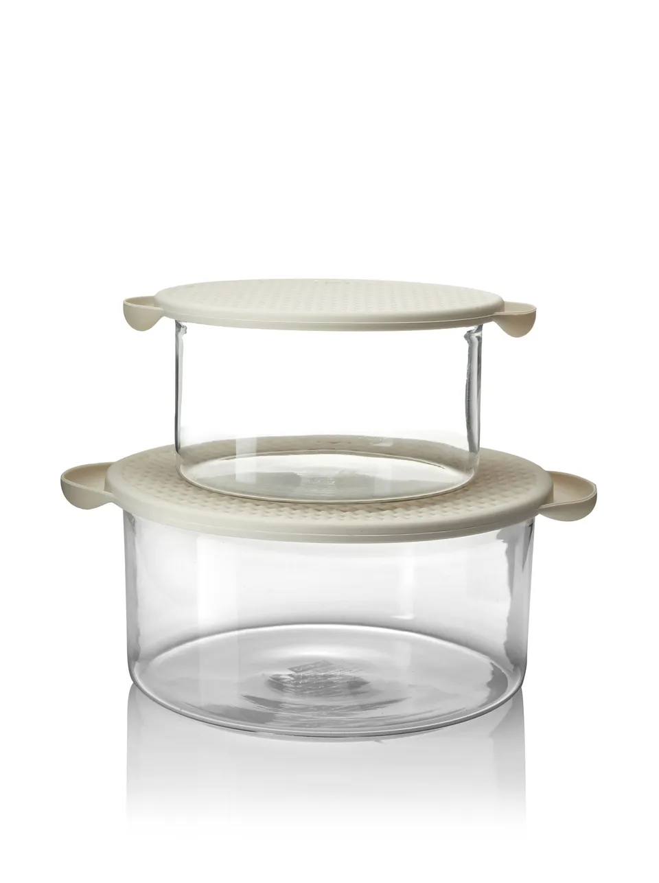 bodum-hot-pot-k10127-913-set-2-plats-en-verre-borosilicate-1-l-et-2-5-l-couvercl image 1