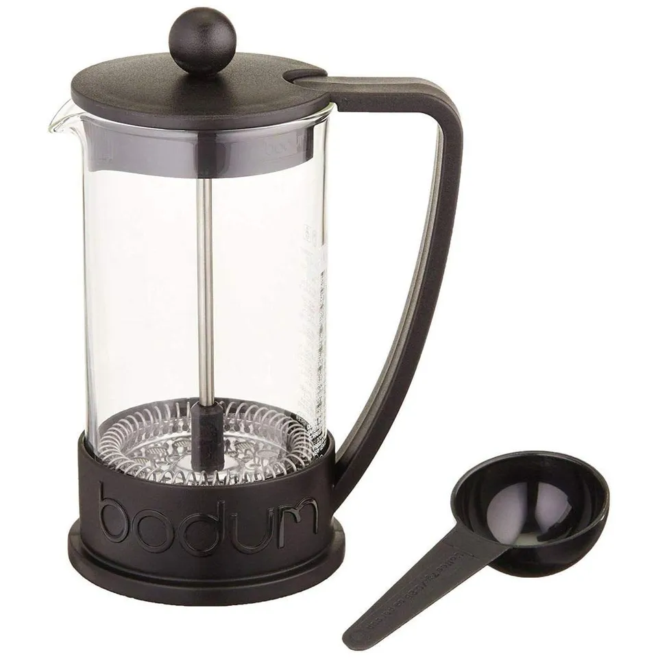 bodum-10938-01-brazil-cafeti-re-piston-8-tasses-1-0-l-noire-french-press-en-verr image 1