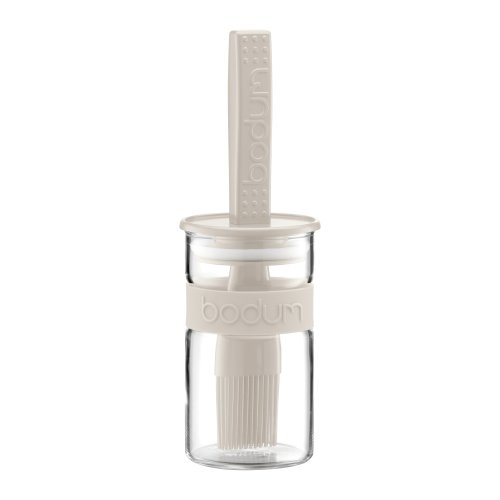 bodum-bistro-pinceau-en-silicone-avec-bocal-en-verre-0-25-l-blanc-cr-me image 2