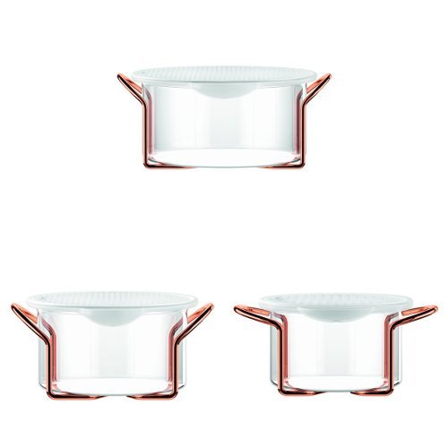 bodum-lot-de-3-plats-four-en-verre-avec-couvercle-silicone-transparent image 1