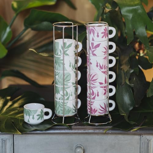 bialetti-set-de-6-tasses-caf-roses-empilables-en-porcelaine image 6