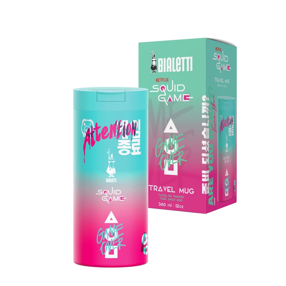 bialetti-travel-mug-squid-game-netflix-mug-isotherme-de-voyage-360-ml-acier-inox image 1