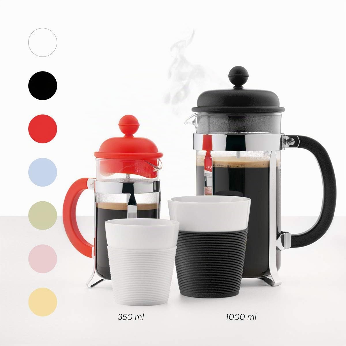 bodum-caffettiera-cafeti-re-piston-350-ml-3-tasses-blanc-verre-borosilicate-et-p image 2