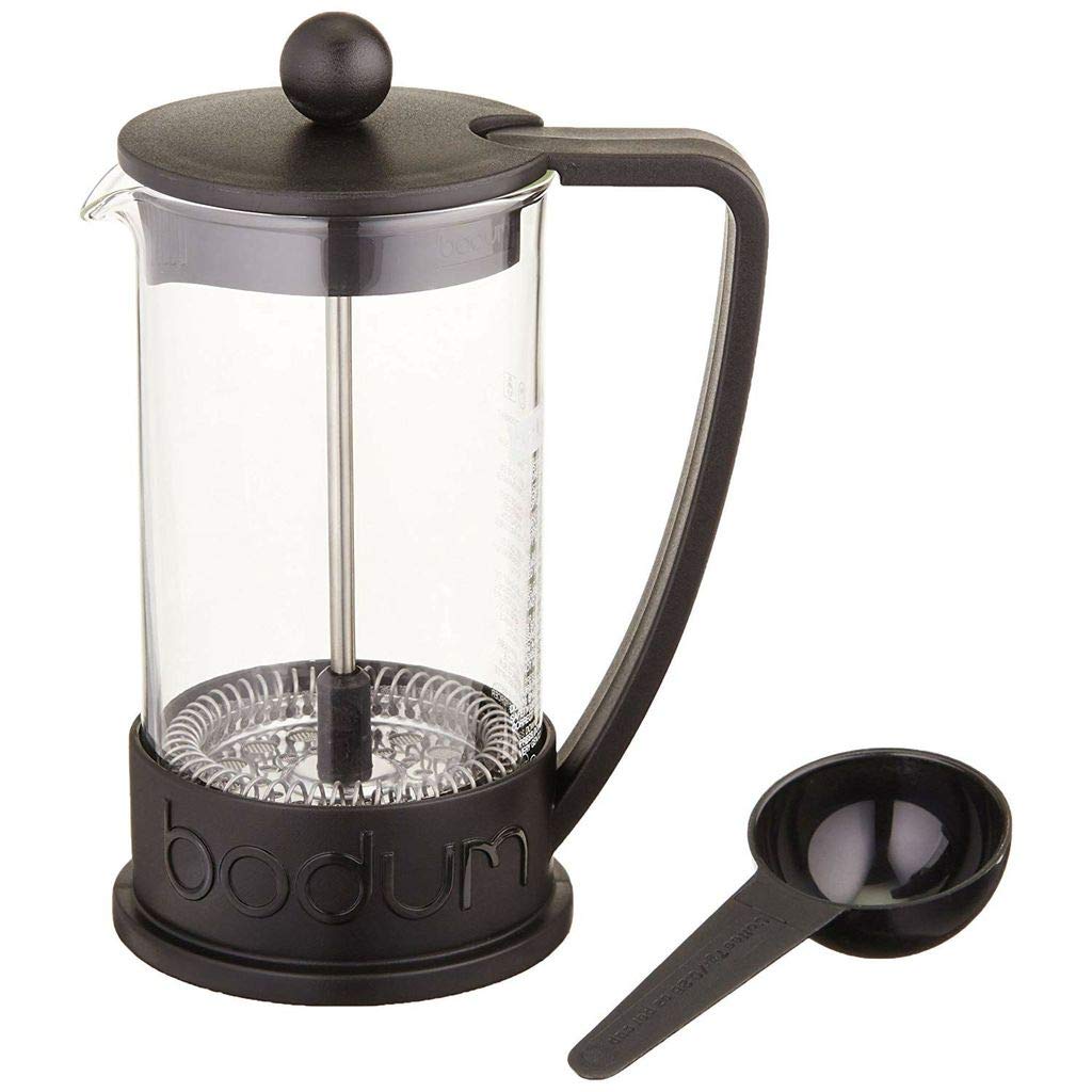 bodum-10938-01-brazil-cafeti-re-piston-8-tasses-1-0-l-noire-french-press-en-verr image 1