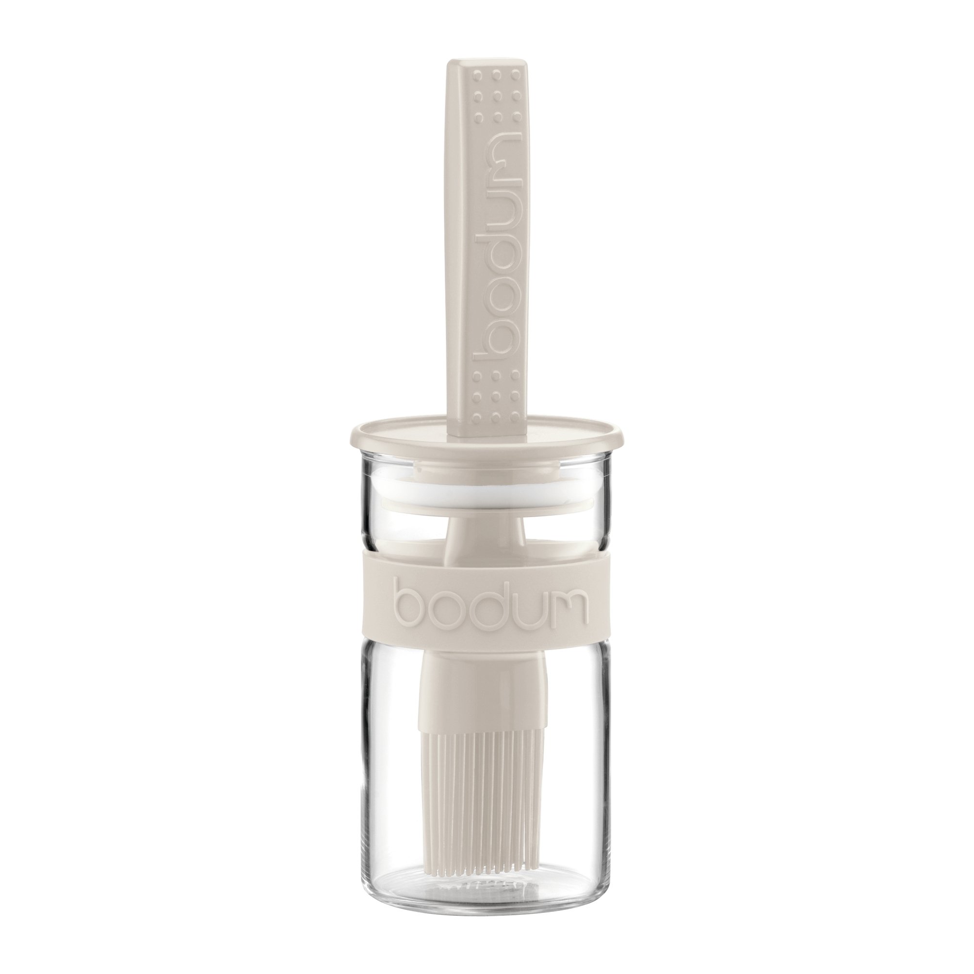 bodum-bistro-pinceau-en-silicone-avec-bocal-en-verre-0-25-l-blanc-cr-me image 1