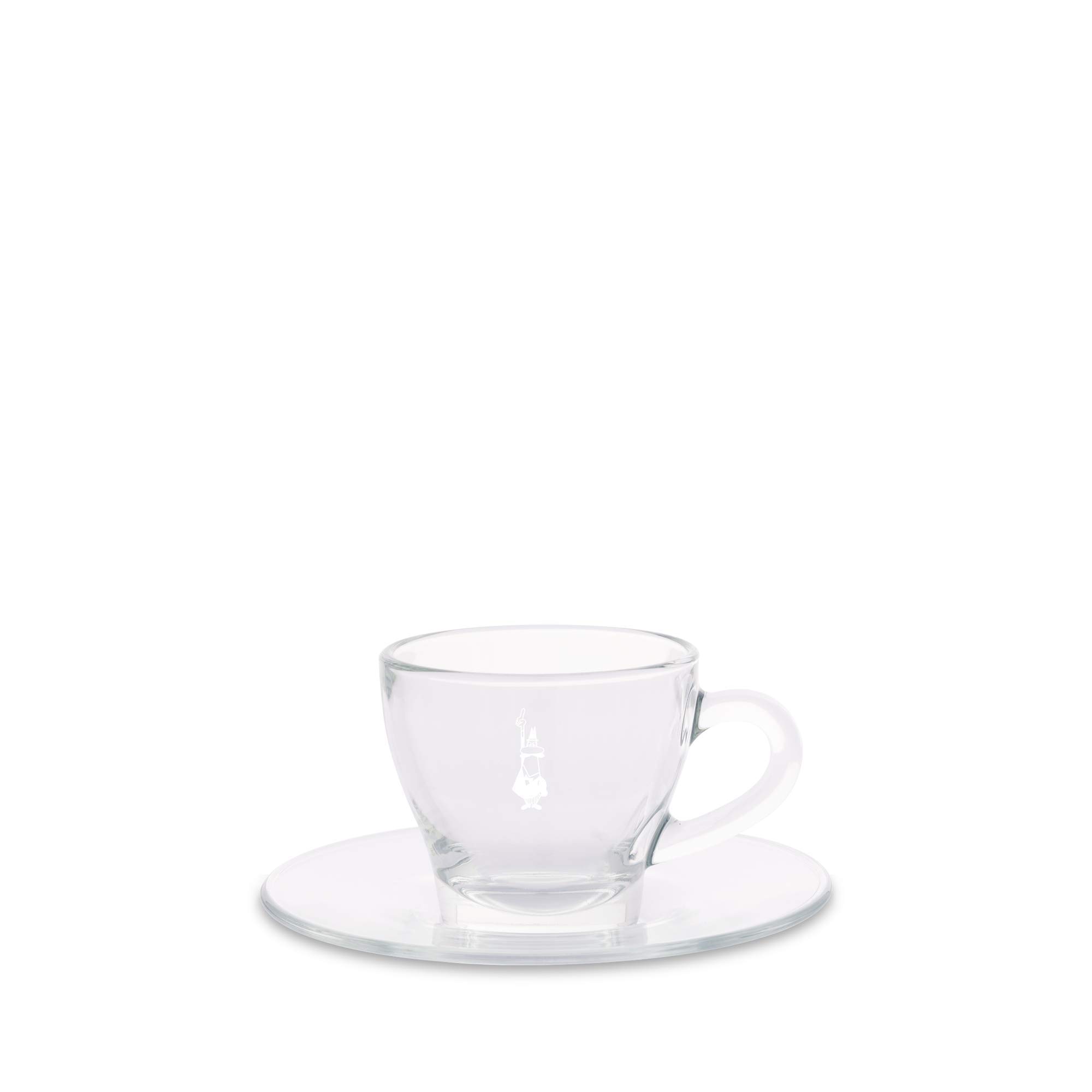 bialetti-lot-de-2-tasses-expresso-institutionnelles-avec-soucoupes-165-ml-verre- image 2