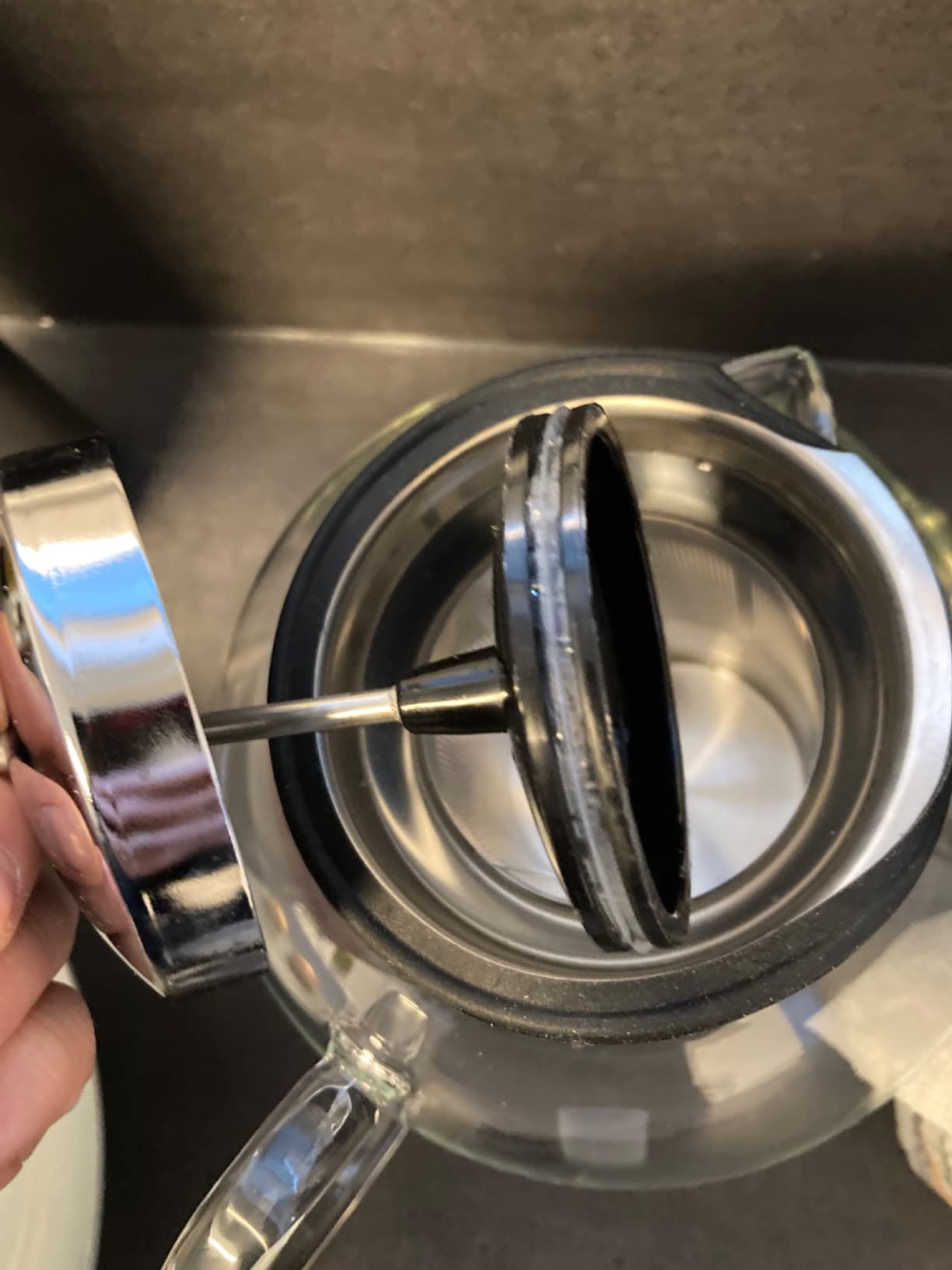 Bonne théière à piston