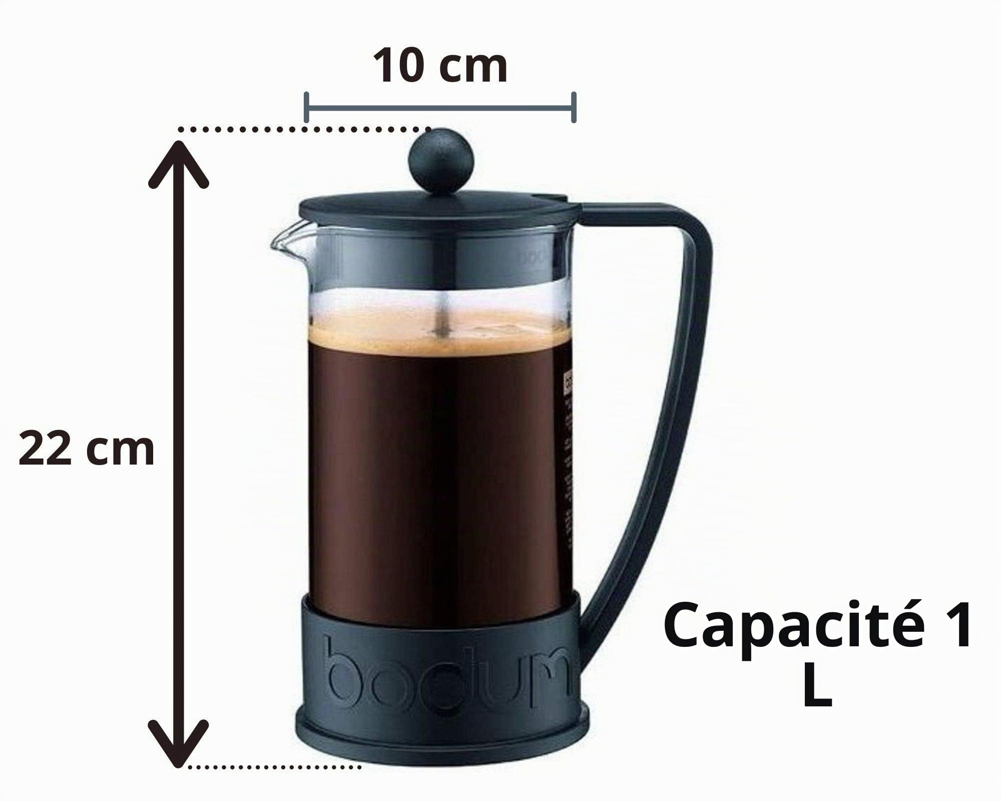 bodum-10938-01-brazil-cafeti-re-piston-8-tasses-1-0-l-noire-french-press-en-verr image 3