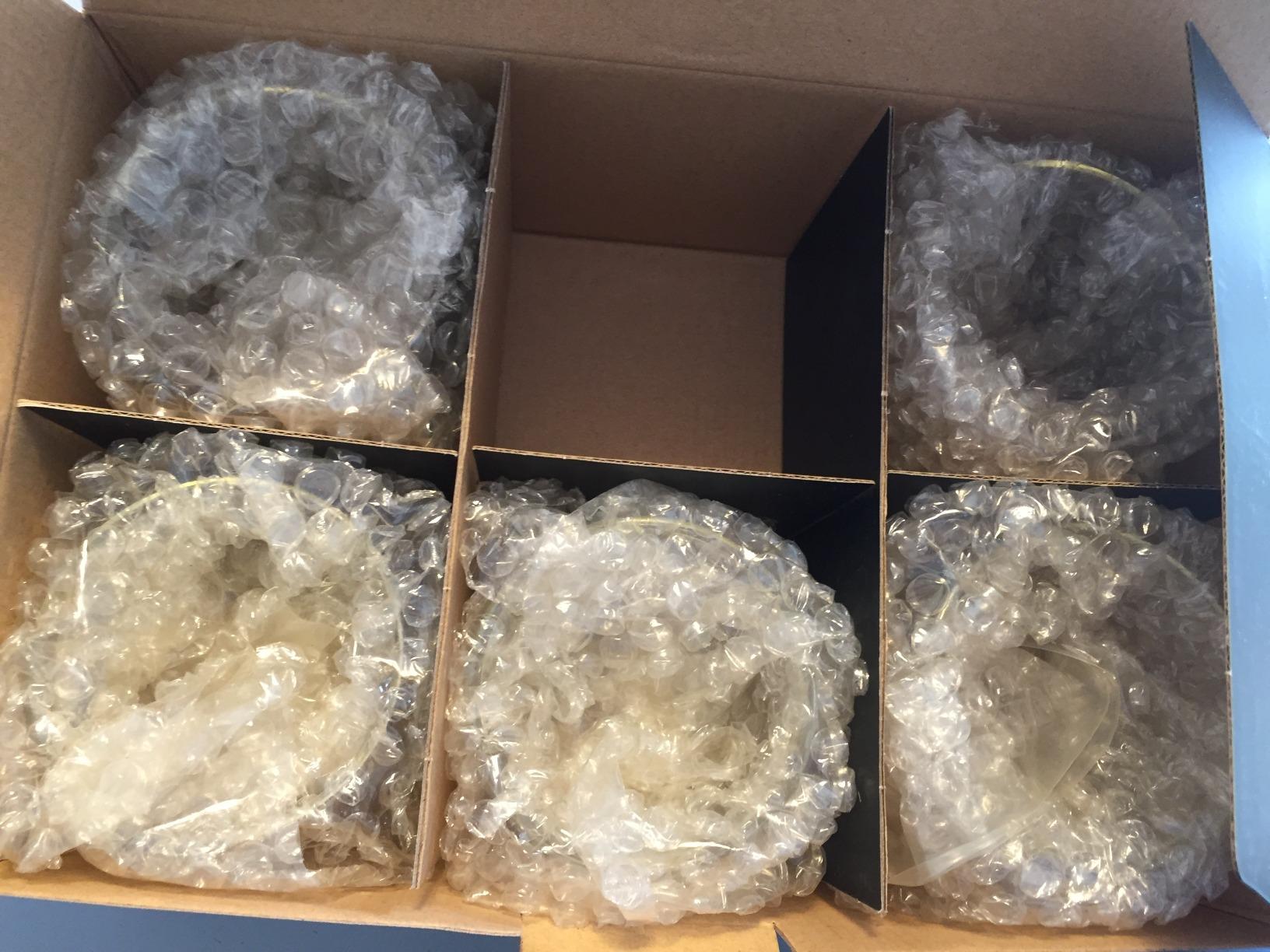Très bons verres, emballage moyen