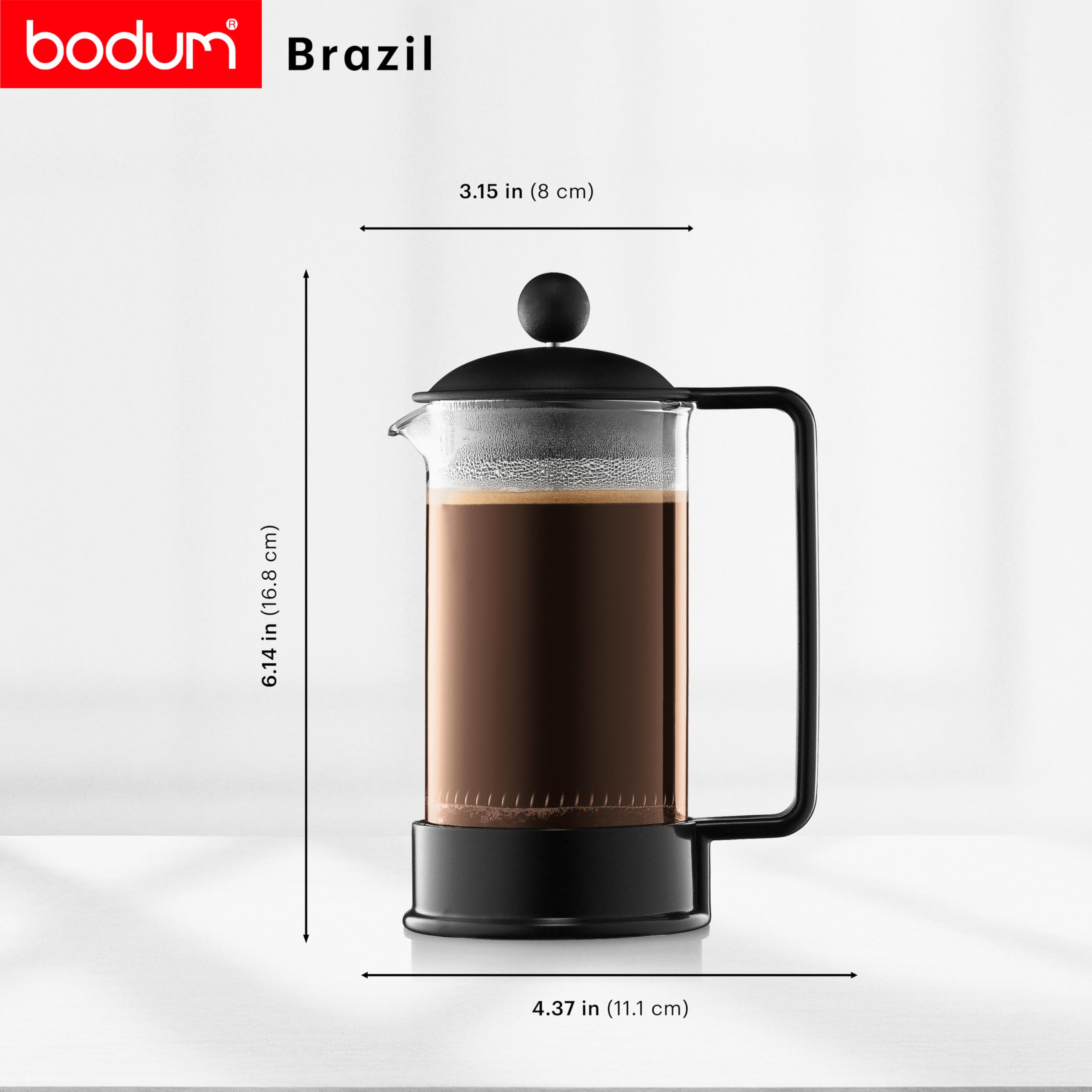 bodum-french-press-brazil-350-ml-3-tasses-cafeti-re-piston-verre-borosilicate-fi image 3