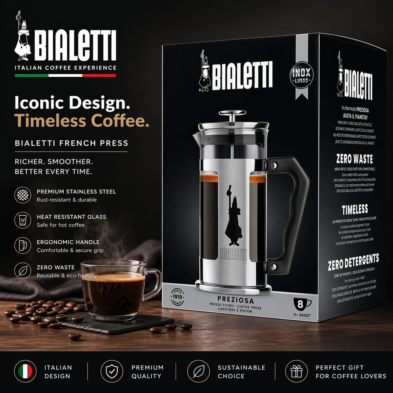 bialetti-preziosa-cafeti-re-piston-1-l-verre-borosilicate-et-acier-inoxydable-8- image 8