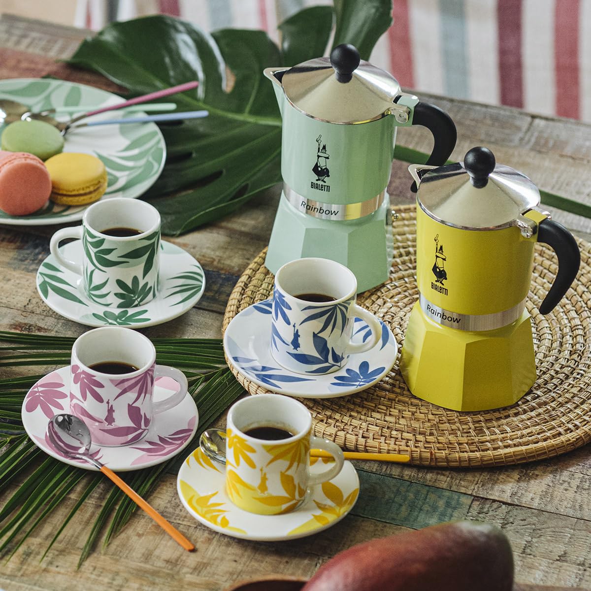 bialetti-set-de-4-tasses-et-soucoupes-multicolores-porcelaine-espresso-tradition image 3