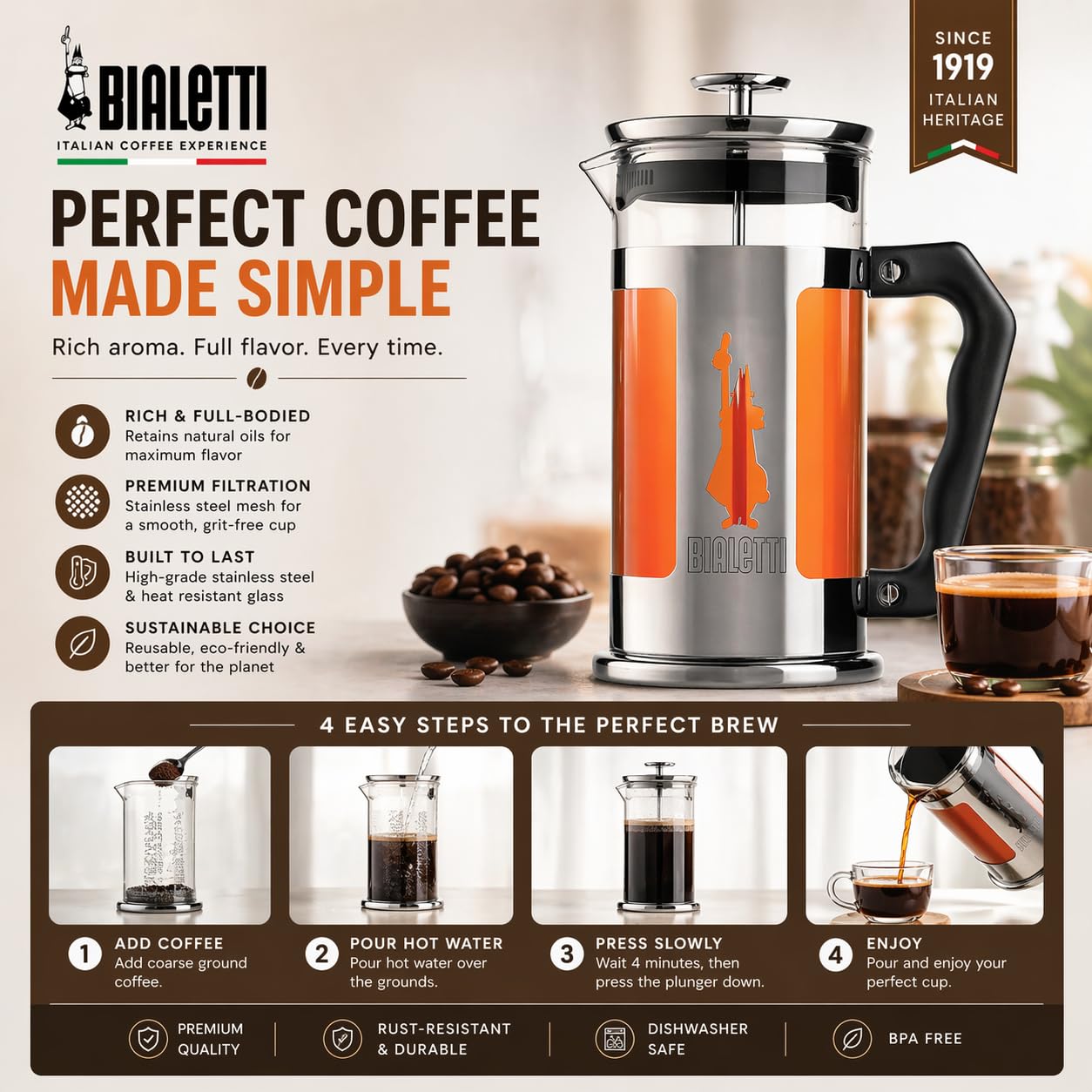 bialetti-preziosa-cafeti-re-piston-1-l-verre-borosilicate-et-acier-inoxydable-8- image 7