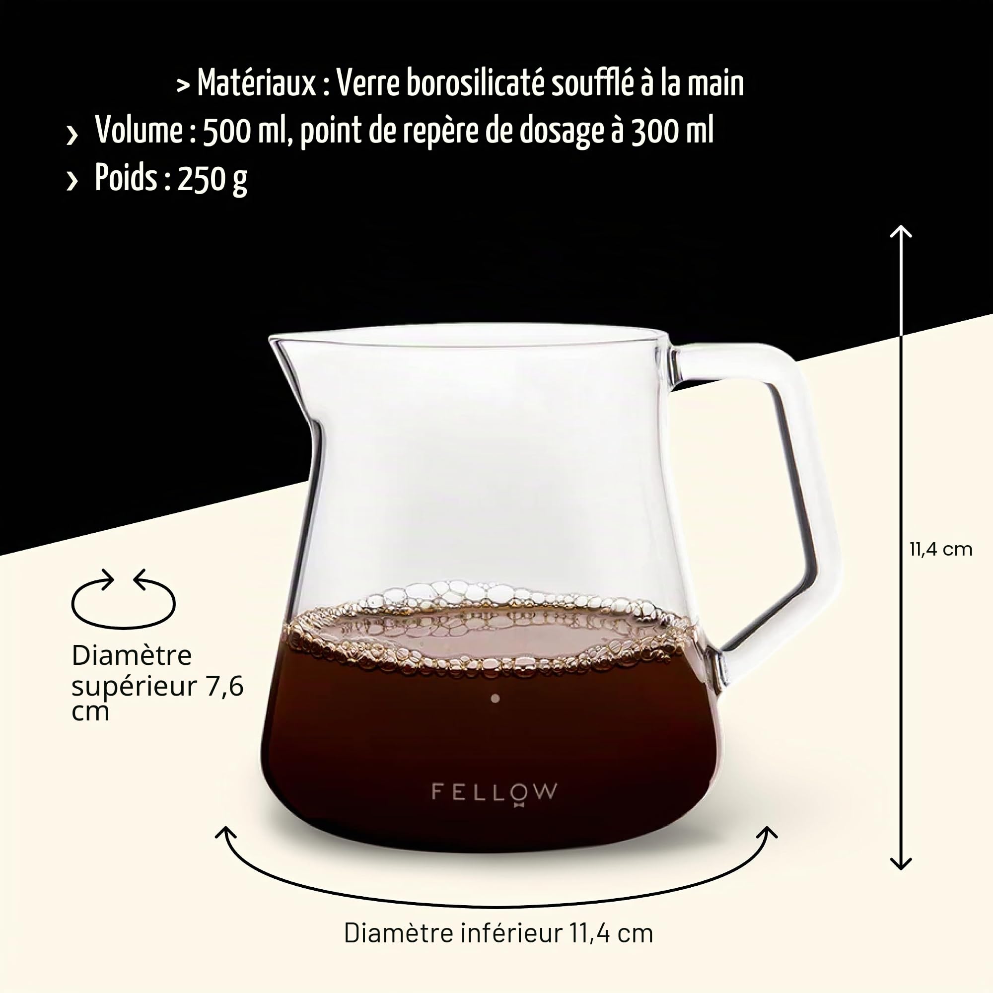 fellow-mighty-petite-carafe-de-service-en-verre-borosilicate-5-mm-gris-fum-500-m image 4