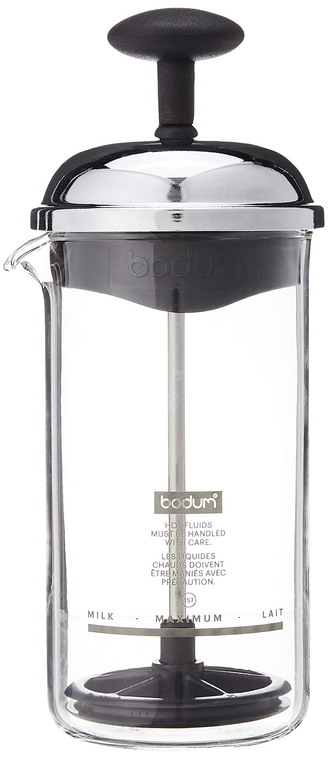bodum-chambord-1963-01-mousseur-lait-manuel-petite-mesure-noir-piston-verre-boro image 1