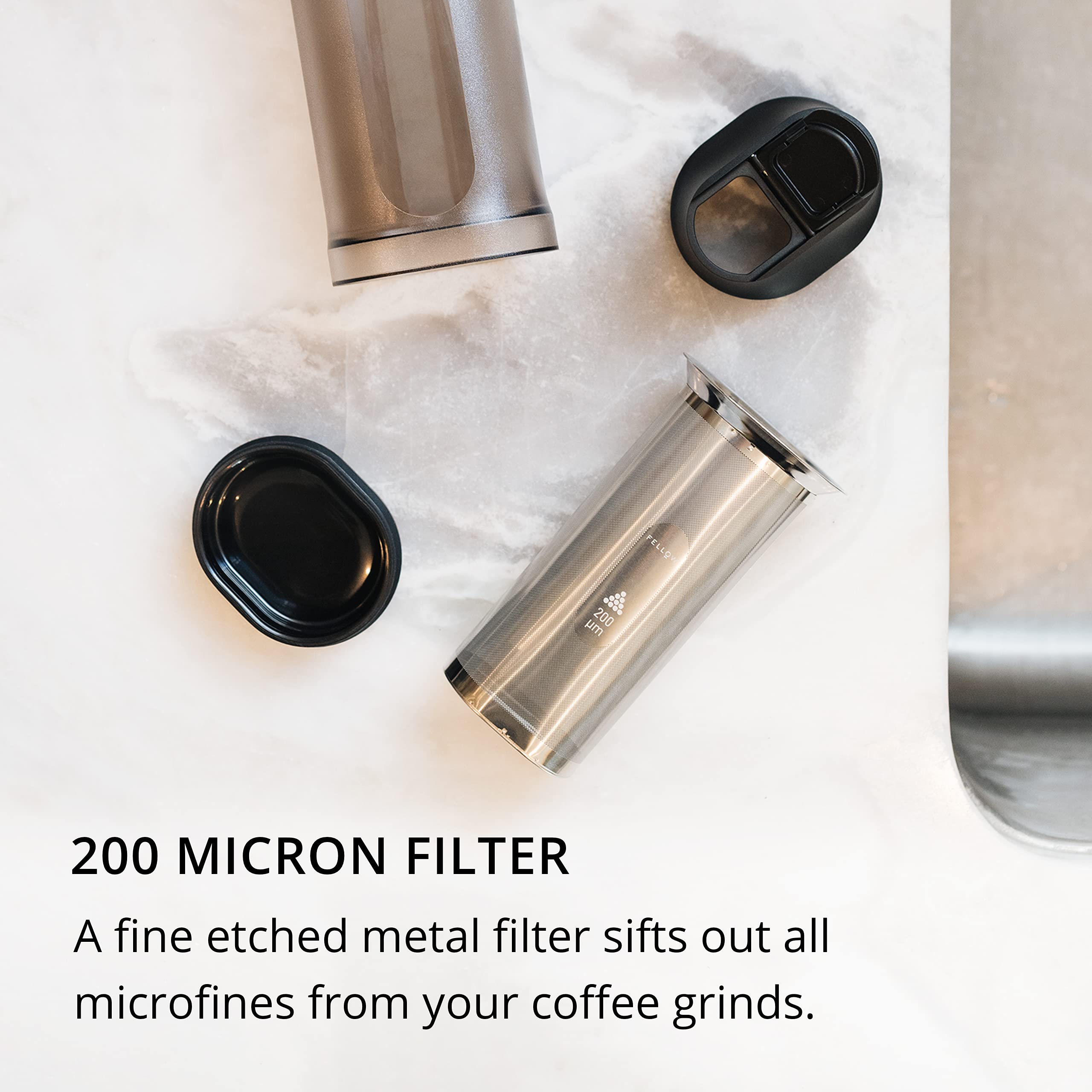 fellow-shimmy-passoire-tamis-caf-en-acier-inoxydable-304-mailles-fines-200-micro image 3
