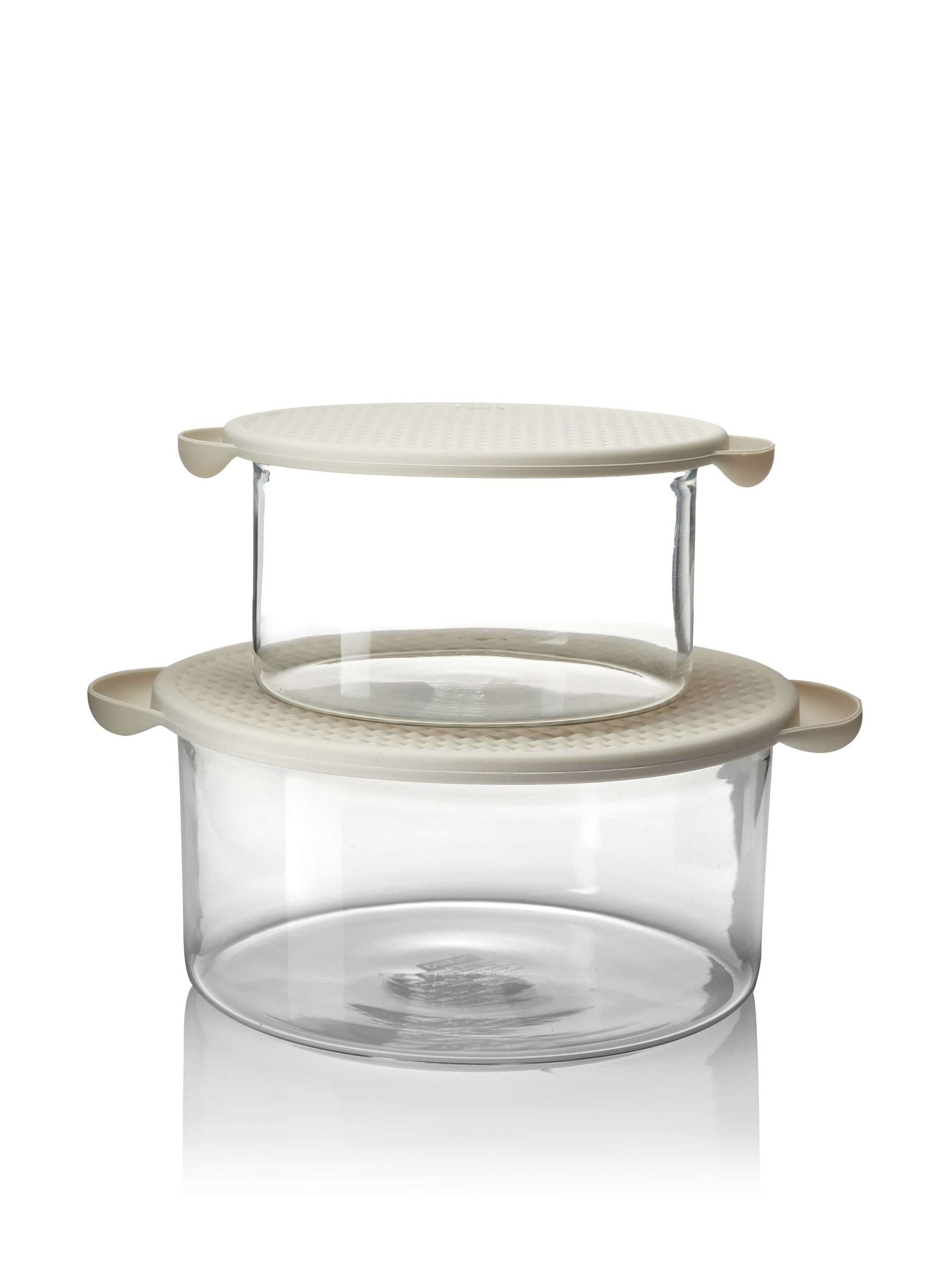 bodum-hot-pot-k10127-913-set-2-plats-en-verre-borosilicate-1-l-et-2-5-l-couvercl image 1
