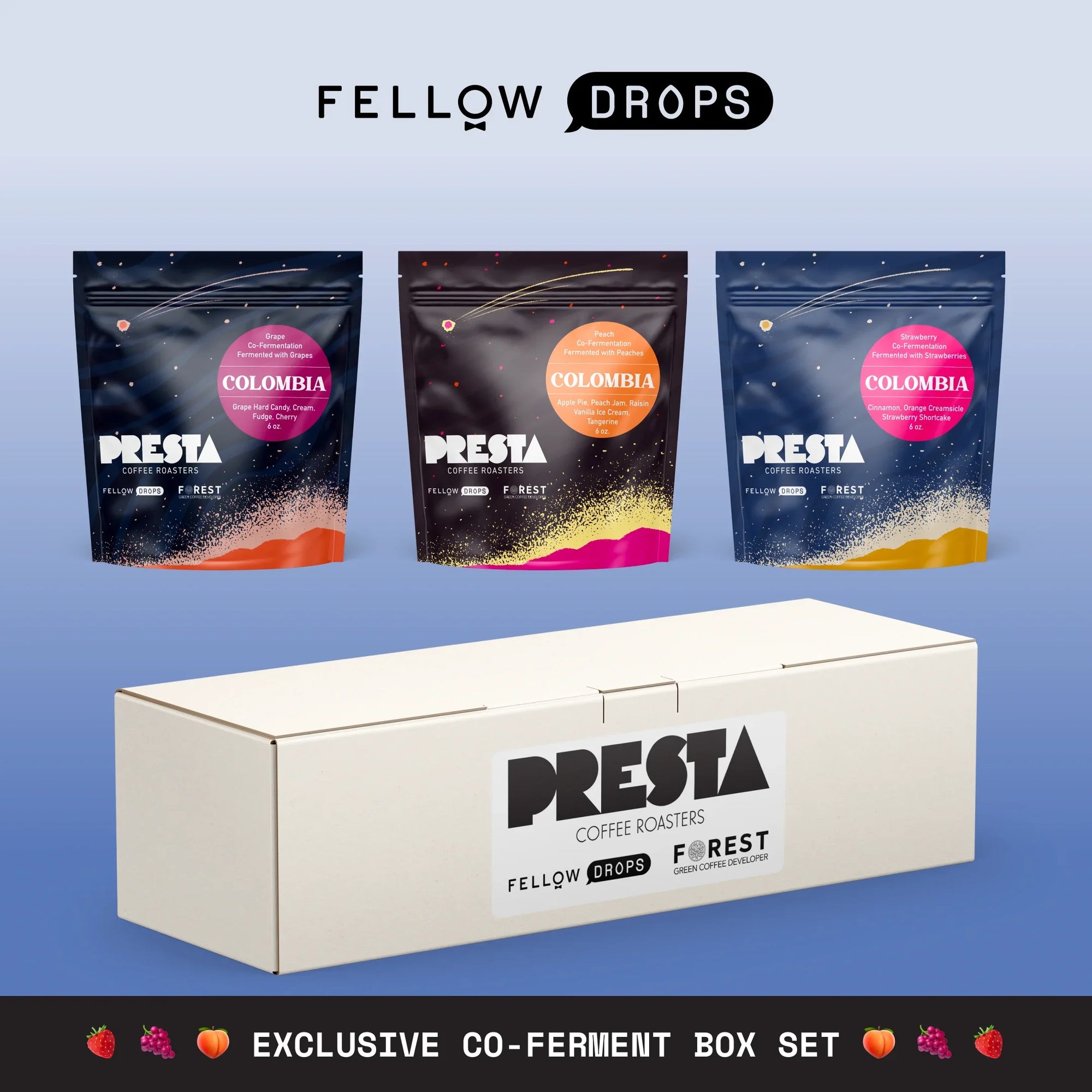 fellow-presta-co-ferment-box-set-caf-de-colombie-en-grains-coffret-3-caf-s-co-fe image 1