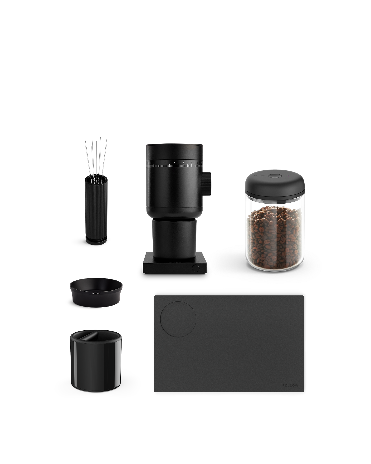 fellow-opus-2-kit-d-accessoires-espresso-moulin-caf-meules-coniques-avecentonnoi image 1